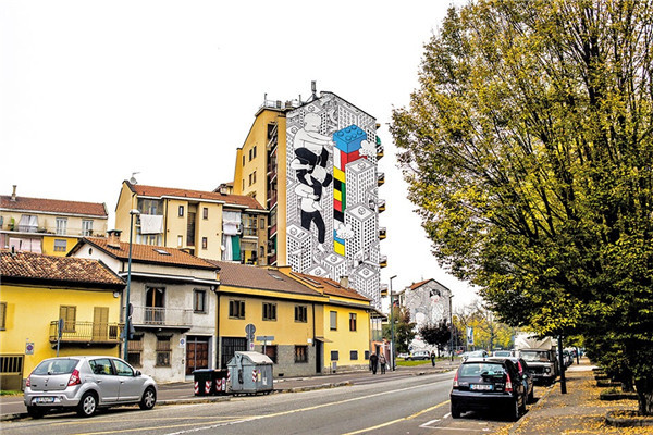 城市中的艺术  都灵的大型室外涂鸦 